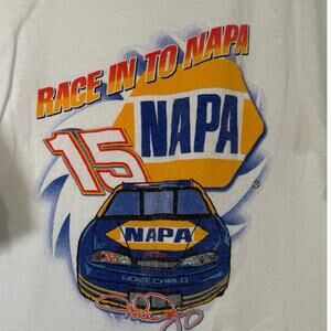 Micheal Waltrip Napa Tshirt Mens White XL 2001 Y2K Racing Streetwear Vintage